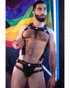 Breedwell Icon Pride Body Harness 2605-BDHARNESS | Front View | Mens Fetish Elastic Harnesses | Topdrawers Underwear for Men