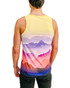 ST33LE Stretch Mesh Tank Purple Gold Landscape ST-11147 | Rear View | Mens Tank Tops | Topdrawers Clothing for Men