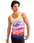 ST33LE Stretch Mesh Tank Purple Gold Landscape ST-11147 | Side View | Mens Tank Tops | Topdrawers Clothing for Men