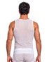 Spicy & Shiny Mesh Tank White ZJ01 | Rear View | Mens Tank Tops | Topdrawers Clothing for Men