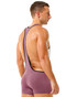 Spicy & Shiny Body Singlet Dusty Purple SL12 | Rear View | Mens Wrestling Singlets | Topdrawers Underwear for Men