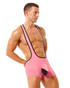 Spicy & Shiny Body Singlet Pink SL12 | Side View | Mens Wrestling Singlets | Topdrawers Underwear for Men