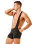 Spicy & Shiny Body Singlet Black SL12 | Side View | Mens Wrestling Singlets | Topdrawers Underwear for Men