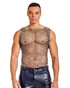 Spicy & Shiny Rhinestone Grid Open-Side Tank JS-007 | Front View | Mens Tank Tops | Topdrawers Clothing for Men