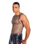 Spicy & Shiny Rhinestone Grid Open-Side Tank JS-007 | Side View | Mens Tank Tops | Topdrawers Clothing for Men