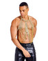 Spicy & Shiny Rhinestone Bodychain Harness JS-012 | Side View | Mens Fetish Body Harnesses | Topdrawers Underwear for Men