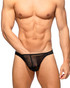 Addicted Chevron Bikini Brief Black AD1459 | Front View | Mens Briefs | Topdrawers Underwear for Men