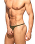 Addicted Chevron Thong Khaki AD1460 | Side View | Mens Thongs | Topdrawers Underwear for Men