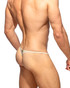 Addicted Chevron Thong Beige AD1460 | Rear View | Mens Thongs | Topdrawers Underwear for Men