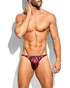 ES Collection Abstract Bikini Brief Garnet UN690 | Front View | Mens Briefs | Topdrawers Underwear for Men