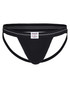 GYM Jockstrap Old School Swim Run Jockstrap  1-Inch Waistband Black GYM011 | Front View | Mens Jockstraps | Topdrawers Underwear for Men