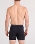 Saxx Essential Cotton Boxer Brief  Fly Black SXBB26F-BLK | Rear View | Mens Boxer Briefs | Topdrawers Underwear for Men
