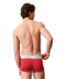 Calvin Klein 3-Pack Icon Cotton Stretch Low Rise Trunk Black Goji Berry Harbor Mist NB4564G-4MO | Rear View | Mens Boxer Briefs | Topdrawers Underwear for Men