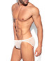 ES Collection Plumetti Mini Brief White UN468 | Side View | Mens Briefs | Topdrawers Underwear for Men