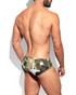 ES Collection Swiss Cow Brief Khaki UN620 | Rear View | Mens Briefs | Topdrawers Underwear for Men