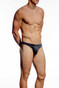 001 Black - JM SKINZ Thong 88165 - Front View - Topdrawers Underwear for Men