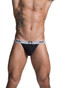 GYM Swim/Run Jockstrap w/ 1" Waistband GYM001- Black - Mens Jockstraps - Front View - Topdrawers Underwear for Men
