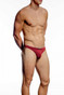 073 Red - JM SKINZ Thong 88165 - Front View - Topdrawers Underwear for Men
