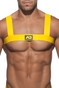 03 Yellow - Addicted Basic Elastic Harness ADF104 - Front View - Topdrawers Underwear for Men