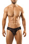 Black Lace - Joe Snyder Mini Cheek Thong JS22 - Front View - Topdrawers Underwear for Men