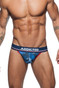 Addicted Camo Mesh Push Up Jock AD700P-1-09 Camouflage Navy - Men Jockstraps -  Front View - Topdrawers Underwear for Men