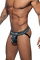 Addicted Camo Mesh Push Up Jock AD700P-1-17M0 Camouflage Grey - Men Jockstraps -  Side View - Topdrawers Underwear for Men