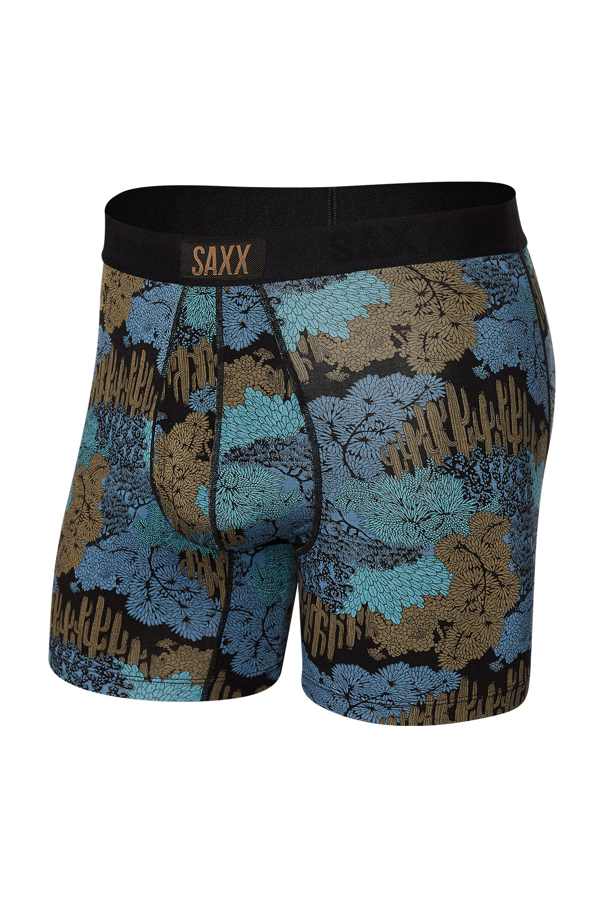 Saxx Underwear Men's Boxer Briefs - Vibe Boxer Briefs with Built-in  Ballpark Pouch Support - Underwear for Men,Blue Camo,Small