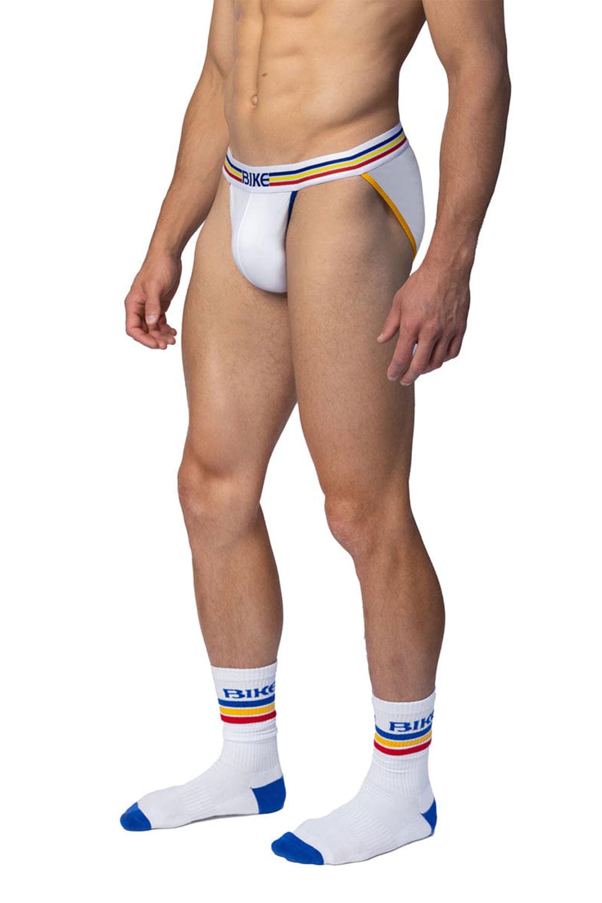Bike Athletic Men's Jock Brief Underwear 2-Pack White/Royal BAS312WHR at  International Jock