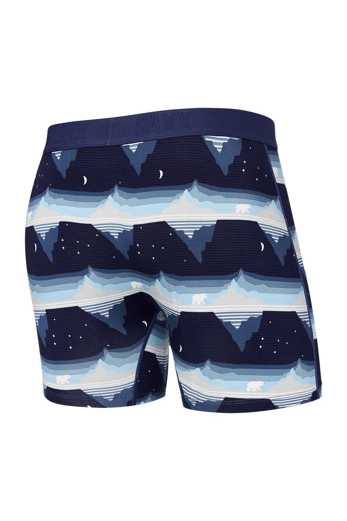 Saxx Ultra Boxer Brief w/ Fly, Go With The Floe Navy, SXBB30F-FLO, Mens Boxer  Briefs