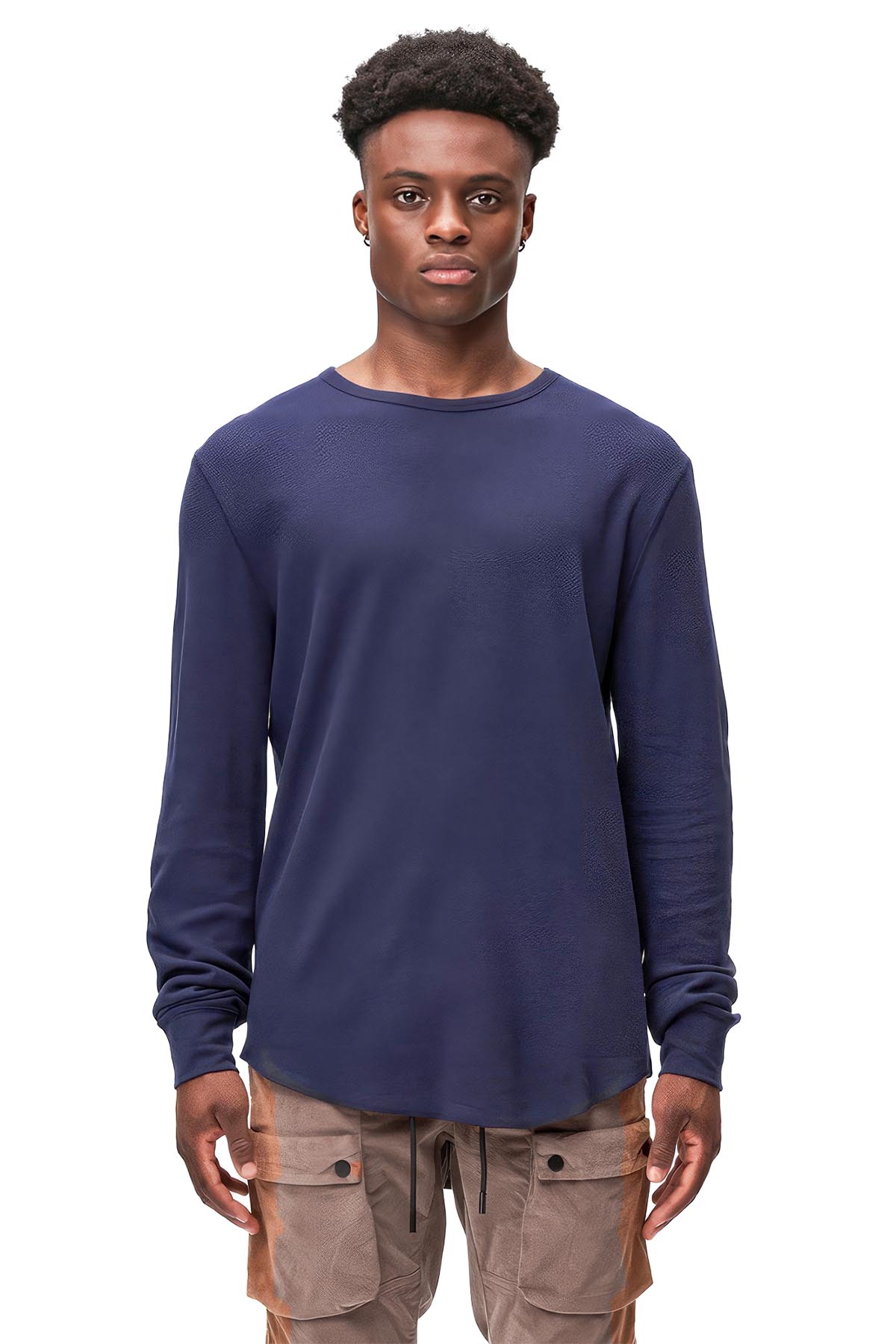 Kuwalla Tee Thermal Hi-Lo Tee L/S | Navy | KUL-TH1612B | Mens Long