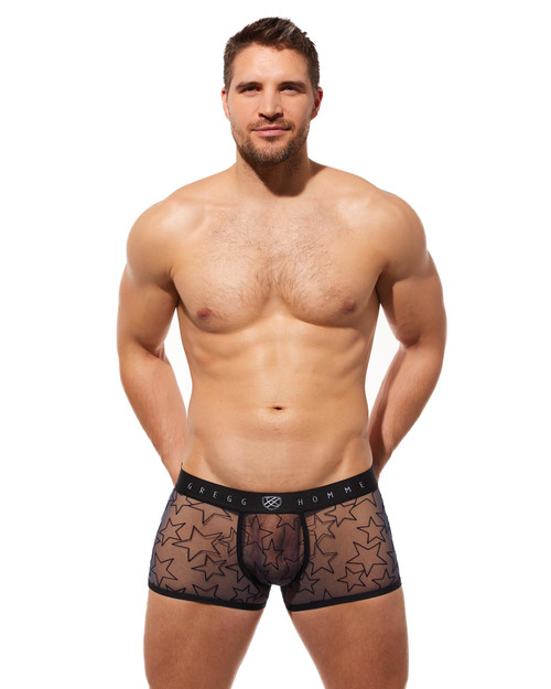 Men's Gregg Homme 200305 Wildcard Semi-See Through Boxer Trunk