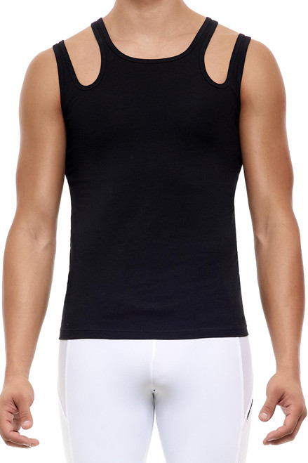 Black Muscle Tank Top Men - Latex Tank Top - Modus Vivendi