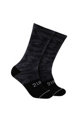 2UNDR Flex Crew Sock | Black Storm | 2U81PS-396  - Mens Socks - Front View - Topdrawers Underwear for Men
