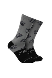 2UNDR Flex Crew Sock | Cart Path Grey | 2U81PS-320  - Mens Socks - Front View - Topdrawers Underwear for Men
