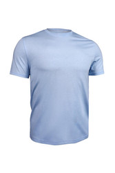 2UNDR All Day Crew Tee | Heathered Light Blue | 2U14CT-HLB  - Mens T-Shirts - Front View - Topdrawers Clothing for Men
