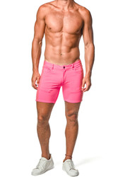 ST33LE Stretch Knit Jeans Shorts | Pink Jelly | ST-1932  - Mens Shorts - Front View - Topdrawers Clothing for Men
