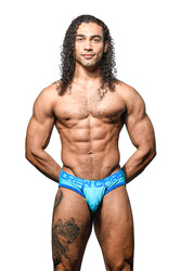 Andrew Christian Show-It Brief | Aqua | 93105-AQ  - Mens Briefs - Front View - Topdrawers Underwear for Men
