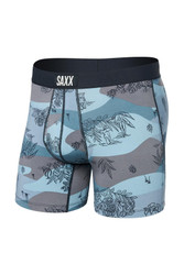 Saxx Ultra Boxer Brief w/ Fly | Jungle Toile Dusty Blue | SXBB30F-JTB  - Mens Boxer Briefs - Front View - Topdrawers Underwear for Men
