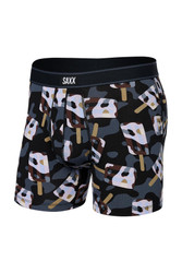 Saxx Daytripper Boxer Brief w/ Fly | Camo Coolers Black | SXBB11F-CBL  - Mens Boxer Briefs - Front View - Topdrawers Underwear for Men
