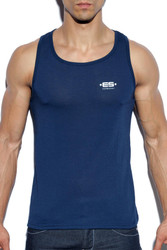 ES Collection Basic Tank Top | Navy | TS119-09  - Mens Tank Tops - Front View - Topdrawers Clothing for Men
