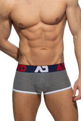 Addicted AD Pique Trunk | Charcoal | AD1248-15  - Mens Boxer Briefs - Front View - Topdrawers Underwear for Men
