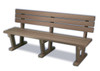 Plastic Bench with Backrest