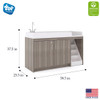 Tot Mate TM8520A - Toddler Walkup Changing Table ( Shadow Elm Gray ) Tot Mate TM8520A - Toddler Walkup Changing Table ( Shadow Elm Gray )
