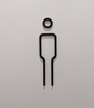 Modern Male and Female Washroom Sign - Black