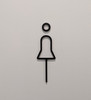 Modern Male and Female Washroom Sign - Black