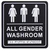 Frost 965-BLK - Male and Female Washroom Sign with Braille