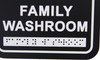 Frost 958-BLK - Family Washroom Sign with Braille