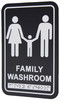 Frost 958-BLK - Family Washroom Sign with Braille