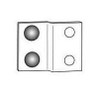Bobrick B-1002510 - Door Plate with Bumpers (.67)