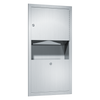 ASI 0462-AD-2 - Semi-Recessed Paper Towel Dispenser & Waste Receptacle - 2 gal.